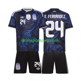 Koszulka Argentyna Enzo Fernandez 24 Dziecięcy Wyjazdowe Koszulki Piłkarskie World Cup 2026 Krótki Rękaw
